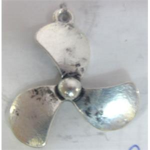 Tibetan Silver pendant, lead free and nickel free, 24mm dia [AD40059FF]