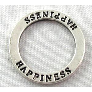 Tibetan Silver Ring, lead free and nickel free, 23mm dia [AD40169FF]