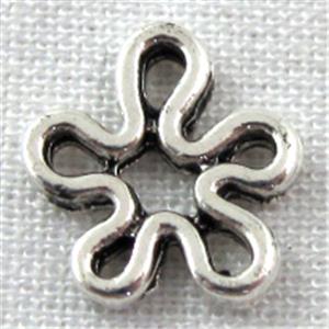 Tibetan Silver flower pendant, lead free and nickel free, 10x10mm [AD40193FF]