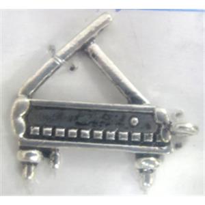 Tibetan Silver piano pendants, Non-Nickel, 26x27mm [AD40323]