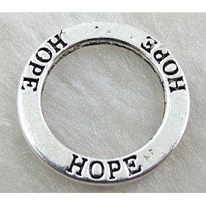 Tibetan Silver ring, Lead free and nickel Free, 22mm dia [AD40420FF]