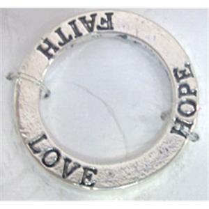 Tibetan Silver Ring, lead free and nickel free, 23mm dia [AD40421FF]