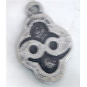 Tibetan Silver pendant, lead free and nickel free, 24x16mm [AD40550FF]