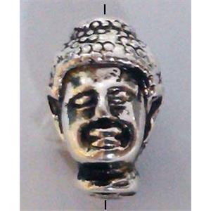 Buddha charm, bracelet-spacer, Tibetan Silver Bead, lead free and nickel free, 10x14mm [AD40676FF]