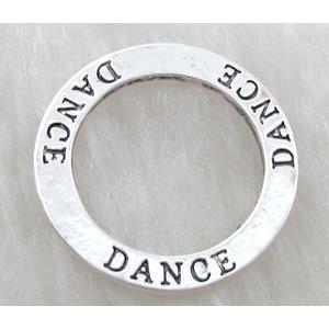 Tibetan Silver ring, Lead free and nickel Free, 22mm dia [AD40793FF]