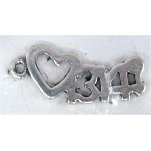 Tibetan Silver pendant non-nickel, 24x10mm [AD42320]