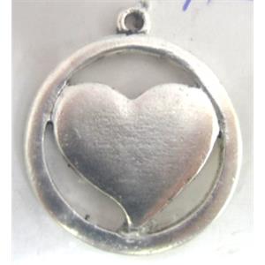 Tibetan Silver pendant non-nickel, 25x21mm [AD42363]