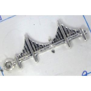 Tibetan Silver Golden Gate Bridge pendant, Lead free and nickel Free, 35x12mm [AD42559FF]