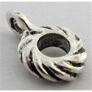 Tibetan Silver Spacer with hanger Non-Nickel, 10mm [AD42639]