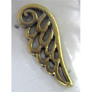 Tibetan Silver pendants, Lead free and nickel Free, wing, antique bronze, 25x10mm [AD42801FF]