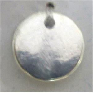 Tibetan Silver pendant, lead free and nickel free, 9mm dia [AD43009FF]