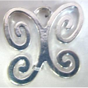 Tibetan Silver Charms pendants, Non-Nickel, 26x24mm [AD43036]