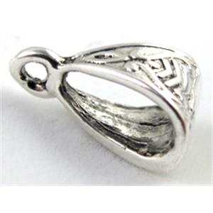 hanger, Tibetan Silver pendant Non-Nickel, 8x14mm, 5x10mm hole [AD43081]