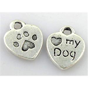 Tibetan Silver paw pendant, lead free and nickel free, 12mm [AD43323FF]