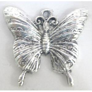 Tibetan Silver Butterfly pendant Non-Nickel, 25x23mm [AD44068]
