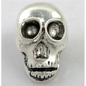 Tibetan Silver Skull Charms, Non-Nickel, 22x14mm [AD44083]