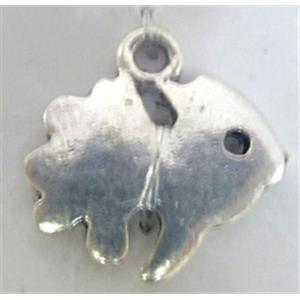 Tibetan Silver zinc fish pendants, Lead free and nickel Free, 15x15mm [AD44096FF]