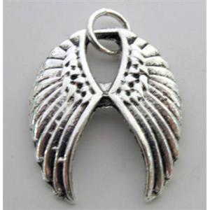 Tibetan Silver pendants, Lead free and nickel Free, wing, 20x25mm [AD44269FF]