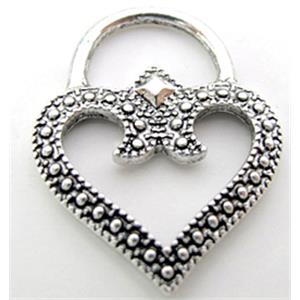 tibetan silver charms pendants, non-nickel, 31x24mm [AD44890]