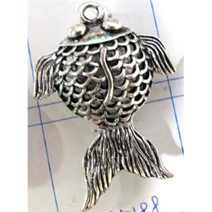 Tibetan Silver zinc goldfish pendants, Non-Nickel, 49x36mm [AD45188]