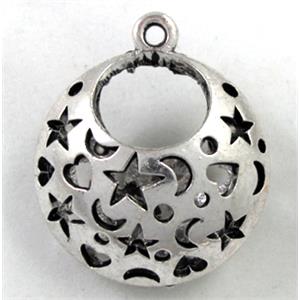 Tibetan Silver Charms pendants, Non-Nickel, 27x25mm [AD45193]