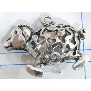Tibetan Silver sheep pendants, Non-Nickel, 33x25mm [AD45210]