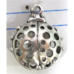 Hollow Tibetan Silver pendant, lead free and nickel free, 27x16mm [AD45214FF]