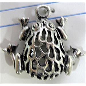 Tibetan Silver Hoptoad pendants Non-Nickel, 25x23mm [AD45216]