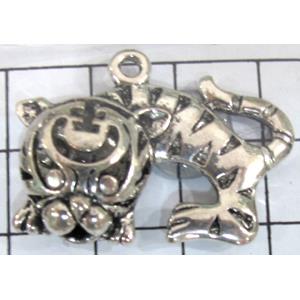 Tibetan Silver Tiger pendants, Non-Nickel, 23x32mm [AD45251]