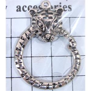 Hollow Tibetan Silver pendant, lead free and nickel free, 44x33mm [AD45254FF]