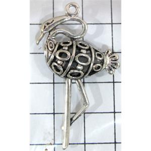 Hollow Tibetan Silver pendant, lead free and nickel free, 45x28mm [AD45268FF]