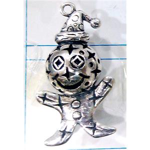 Hollow Tibetan Silver pendant, lead free and nickel free, 26x47mm [AD45474FF]