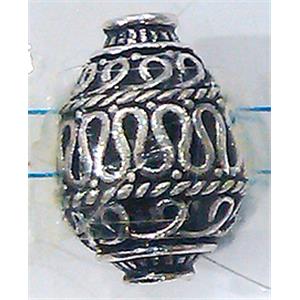 Hollow Tibetan Silver pendant, lead free and nickel free, 14x20mm [AD45477FF]