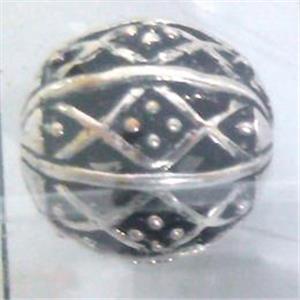 Tibetan Silver Hollow Beads, lead free and nickel free, approx 9mm dia [AD45835FF]