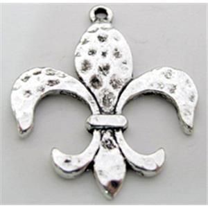 Tibetan Silver Charm Pendant, lead free and nickel free, 32x27mm [AD46909FF]