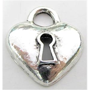 Tibetan Silver heart Charm pendant Non-Nickel, 22x19mm [AD47140]