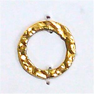 Tibetan Silver ring, Lead free and nickel Free, gold, 12mm dia [AD47681GPFF]