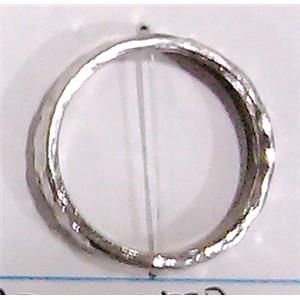 Tibetan Silver ring beads, Lead free and nickel Free, 22mm dia [AD48500FF]