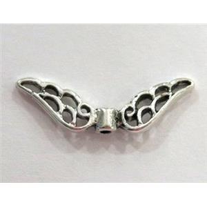 angel wing tibetan silver beads, Non-Nickel, approx 21mm wide [AD49079]