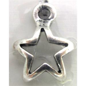 Tibetan Silver star pendant non-nickel, 15x11mm [AD6972]
