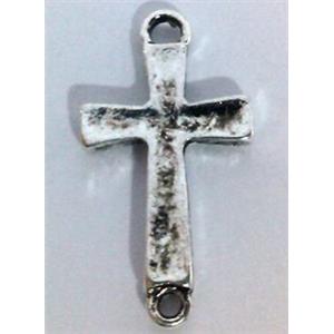 cross connector, tibetan silver Non-nickel, 14x20mm [AD77887]