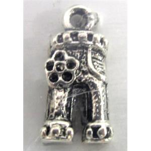 Tibetan Silver charm bead, Lead free and nickel Free, 16x8mm [AD8155FF]