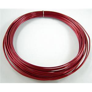 Rose Red Aluminium flexible craft wire for necklace bacelet, wire:2mm dia, 6 m/roll [ALWIRE01-S]