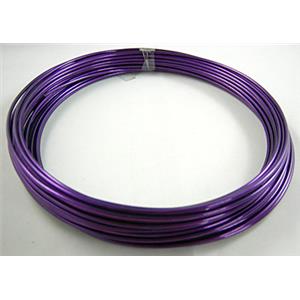 purple Aluminium flexible craft wire for necklace bacelet, wire:2mm dia, 6m/roll [ALWIRE05-S]