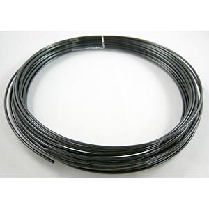 black Aluminium flexible craft wire for necklace bacelet, wire:2mm dia, 6m/roll [ALWIRE07-S]