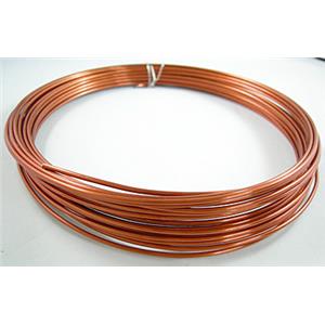 DarkOrange Colored Aluminium flexible craft wire for necklace bacelet, wire:2mm dia, 12m/roll [ALWIRE10]