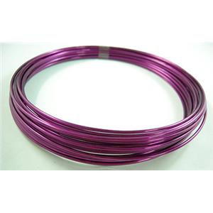 Aluminium flexible craft wire for necklace bacelet, hot pink, wire:2mm dia, 6m/roll [ALWIRE11-S]