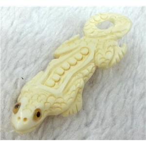 antique cattle bone pendant, cayman, approx 20x58mm [BJAS012]