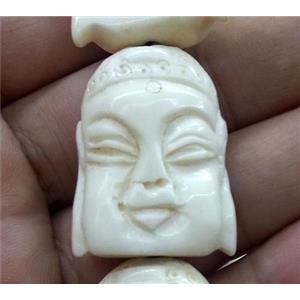 white cattle bone buddha beads, approx 20x28mm [BJAS020]