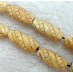 antique cattle bone beads, tube, approx 10x20mm, 2mm hole [BJAS031]